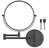 ClarityLux 20 cm Wiederaufladbarer Wand-Schminkspiegel – LED-Beleuchtung