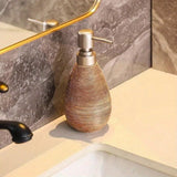 KeramiLux Retro-Seifenspender – Handpumpe aus Keramik für Bad, Küche & WC