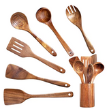 NatureChef Deluxe – Premium Holz-Kochutensilien-Set mit Stilvollem Aufbewahrungsbehälter