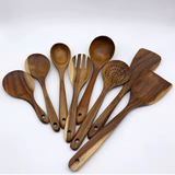 NatureChef Deluxe – Premium Holz-Kochutensilien-Set mit Stilvollem Aufbewahrungsbehälter