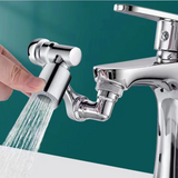 Flexible Wasserhahnverlängerung 1080 Grad – Schwenkbarer Strahlregler | Doppelfunktion Sprühaufsatz | Mehr Reichweite