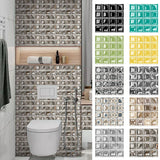 MosaikLux 3D Selbstklebende Mosaik-Wandfliesen – 10er Set
