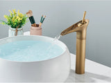 AntikFlow Waschtischarmatur Bronze – Wasserfall Wasserhahn Messing | Einhebel Mischer | Klassisches Badezimmer Highlight
