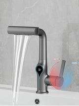 ThermaFall Luxus-Waschtischarmatur mit Temperaturanzeige