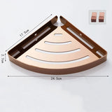 AuroraLux Roségold 304 – Premium Edelstahl Eck-Duschablage für modernes Badezimmer