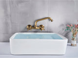 Velmora AxisFlow 360° Wandarmatur – Premium 2-Loch Mischbatterie in Antik-Messing oder ORB Schwarz
