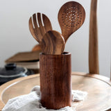 NatureChef Deluxe – Premium Holz-Kochutensilien-Set mit Stilvollem Aufbewahrungsbehälter