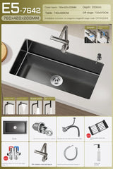 Einbauküchenspüle Schwarzfluss Eleganza – Edelstahl