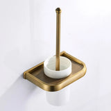 KaiserBronze Antik Messing Bad-Set – 5-teiliges Badezimmer Zubehör mit WC-Bürstenhalter