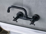 Velmora AxisFlow 360° Wandarmatur – Premium 2-Loch Mischbatterie in Antik-Messing oder ORB Schwarz