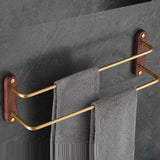 Exklusiver Doppel-Handtuchhalter | 50–60 cm | Gebürstetes Aluminium