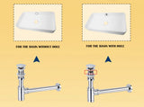 GeruchsBlock Messing-Ablaufgarnitur mit Druckverschluss und Siphon