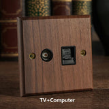 VintageWalnut Lux Switch – Massivholz Wandschalter