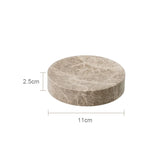 MarmoImperial Luxus Badaccessoire-Set aus Naturmarmor – 7-teiliges Premium Badezimmer-Set in Emperador Light Optik