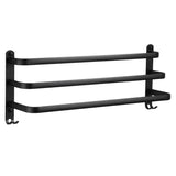 SchwarzGlanz Wandhalter für Handtücher aus Aluminium mit stabiler Befestigung