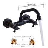 Velmora AxisFlow 360° Wandarmatur – Premium 2-Loch Mischbatterie in Antik-Messing oder ORB Schwarz