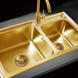 Aurumin Edelstahl Abflusssieb in Goldoptik