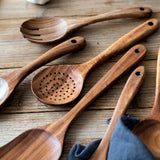 NatureChef Deluxe – Premium Holz-Kochutensilien-Set mit Stilvollem Aufbewahrungsbehälter