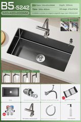 Einbauküchenspüle Schwarzfluss Eleganza – Edelstahl