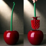 WC-Bürstenhalter „CherryClean“ | Kirschform | Rot, Grün oder Weinrot | Umweltfreundlich & Dekorativ