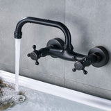 Velmora AxisFlow 360° Wandarmatur – Premium 2-Loch Mischbatterie in Antik-Messing oder ORB Schwarz
