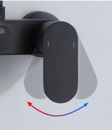 StrahlPro Wandmischbatterie in Schwarz aus Messing