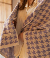 CottonHound Elegance – Vintage Gesichtstuch | 100% Baumwolle | Hahnentritt Jacquard Design