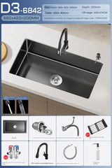 Einbauküchenspüle Schwarzfluss Eleganza – Edelstahl