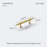Aurelio PrimeGrip – Premium Möbelgriff aus Vollmessing in Elegantem Gold-Finish