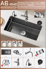 Einbauküchenspüle Schwarzfluss Eleganza – Edelstahl