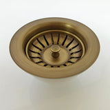 Eleganter Küchenabflussdeckel | 9 cm | Antik-Messing | Poliertes Finish