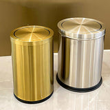 Aurex ShineBin 9L – Premium Edelstahl Mülleimer mit Roll-Deckel in Goldoptik