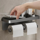 KomfortAblage Wandhalter für Toilettenpapier mit praktischer Auflage