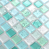 CrystalFlex 3D Mosaik Fliesenaufkleber – Glasoptik Selbstklebende Wandfliesen