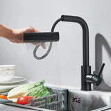 AquaPro Gun Grey Küchenarmatur – Ausziehbar, 6 Strahlfunktionen, 360°