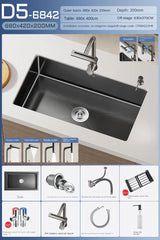 Einbauküchenspüle Schwarzfluss Eleganza – Edelstahl