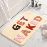 NudeCloud Comfort – Fluffy Mikrofaser Badematte | Antirutsch | “Get Naked” Design