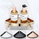 AuroraLux Roségold 304 – Premium Edelstahl Eck-Duschablage für modernes Badezimmer