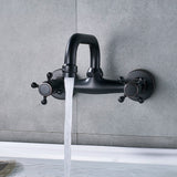 Velmora AxisFlow 360° Wandarmatur – Premium 2-Loch Mischbatterie in Antik-Messing oder ORB Schwarz
