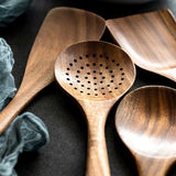 NatureChef Deluxe – Premium Holz-Kochutensilien-Set mit Stilvollem Aufbewahrungsbehälter