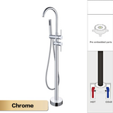 NoirVanta DuoFlow Standarmatur – Schwarzer Premium Boden-Wasserhahn