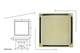 Rosentra FlowGuard 10×10 – Premium Duschablauf aus Edelstahl 304 in Roségold mit Geruchsstopp