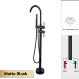 NoirVanta DuoFlow Standarmatur – Schwarzer Premium Boden-Wasserhahn