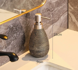 KeramiLux Retro-Seifenspender – Handpumpe aus Keramik für Bad, Küche & WC