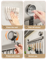 EasyHang Küchen-Wandhakenleiste – Bohrfreies Wandregal
