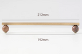 NordLuxe TimberGrip – Premium Möbelgriff & Knopf in Bronze-Messing mit Walnussholz-Akzent