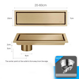 ElegantoVerde Versteckter Duschablauf – Edelstahl Gold Bodenablauf