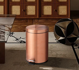 LuxiBin Mini – 3L Edelstahl-Treteimer in Champagne Rosé für Bad & Küche