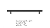 LuxeGrip T-Bar Möbelgriff aus Messing – Extra Lang, Modern & Vielseitig