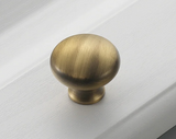 Copperlia ArcElegance Möbelgriff – Halbkreis-Schrankgriff aus Vollmessing im Antik-Copper Finish